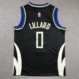 Camiseta Damian Lillard #0 Milwaukee Bucks Edición Statement Negro Niño Camiseta Damian Lillard #0 Milwaukee Bucks Edición Statement Negro Niño