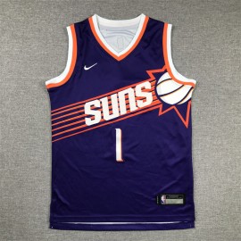 Camiseta Devin Booker #1 Phoenix Suns 2024 Púrpura Niño Camiseta Devin Booker #1 Phoenix Suns 2024 Púrpura Niño