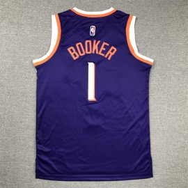 Camiseta Devin Booker #1 Phoenix Suns 2024 Púrpura Niño Camiseta Devin Booker #1 Phoenix Suns 2024 Púrpura Niño