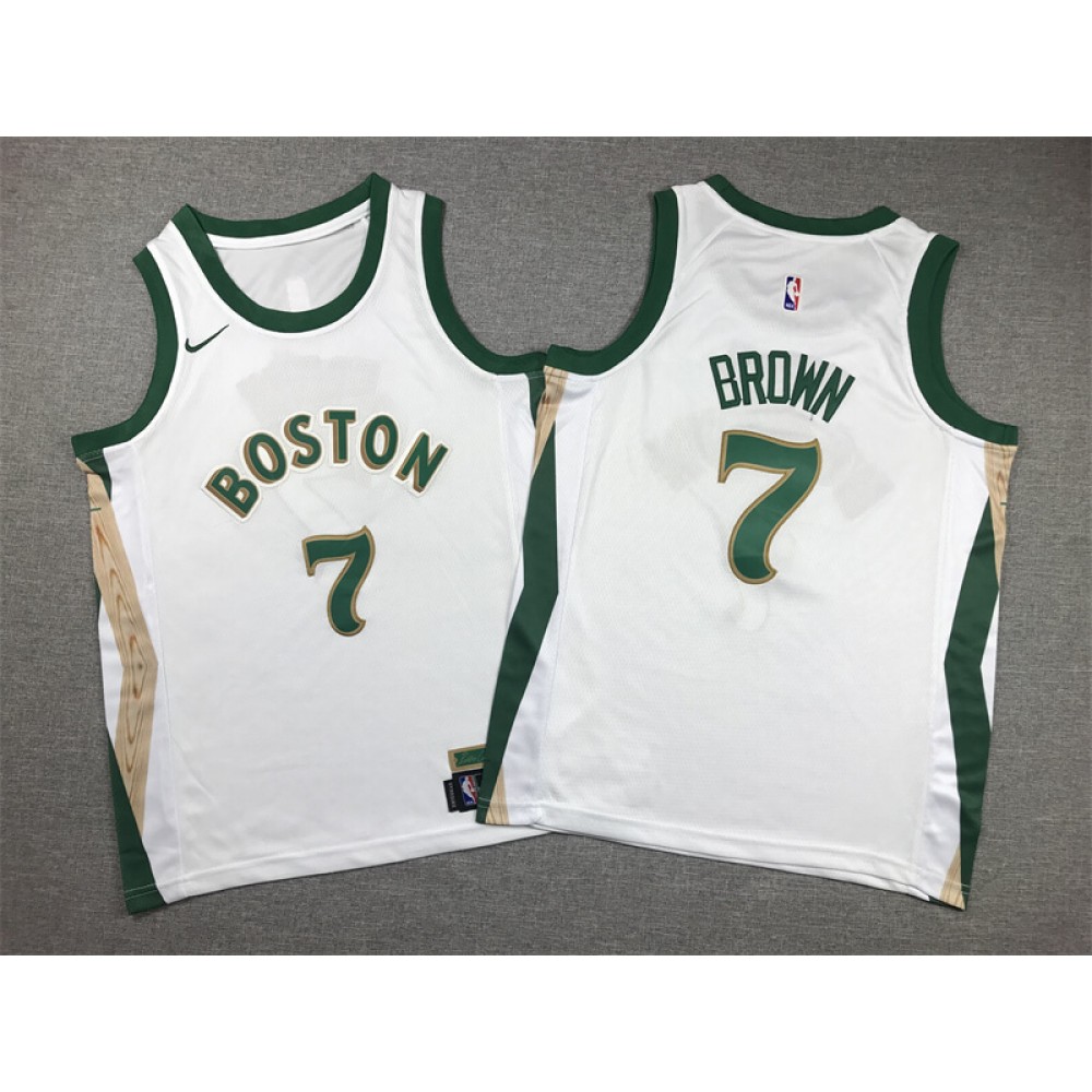 Camiseta Jaylen Brown #7 Boston Celtics 2024 Blanco City Edition Niño Camiseta Jaylen Brown #7 Boston Celtics 2024 Blanco City Edition Niño