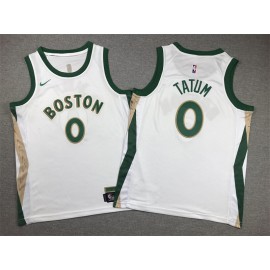 Camiseta Jayson Tatum #0 Boston Celtics 2024 Blanco City Edition Niño