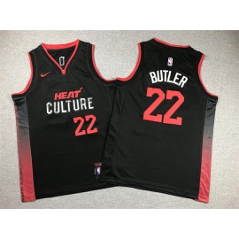 Camiseta Jimmy Butler #22 Miami Heat 2024 Negro City Edition Niño