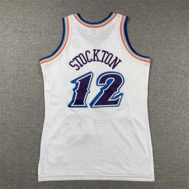 Camiseta John Stockton #12 Utah Jazz Blanco Niño Camiseta John Stockton #12 Utah Jazz Blanco Niño