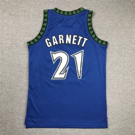 Camiseta Kevin Garnett #21 Minnesota Timberwolves 2003/04 Azul Niño