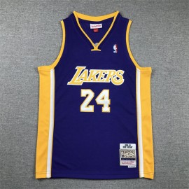 Camiseta Kobe Bryant #24 Los Angeles Lakers 2009 Púrpura V-Neck Niño