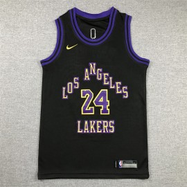 Camiseta Kobe Bryant #24 Los Angeles Lakers 2024 City Edition Negro Niño