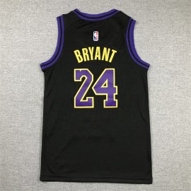 Camiseta Kobe Bryant #24 Los Angeles Lakers 2024 City Edition Negro Niño