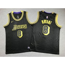 Camiseta Kobe Bryant #8 Los Angeles Lakers Estampado De Serpiente Mamba Negro Niño