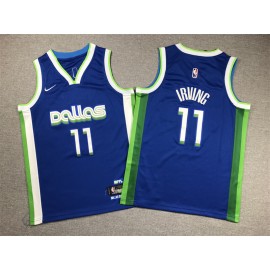 Camiseta Kyrie Irving #11 Dallas Mavericks 2023 City Edition Azul Niño