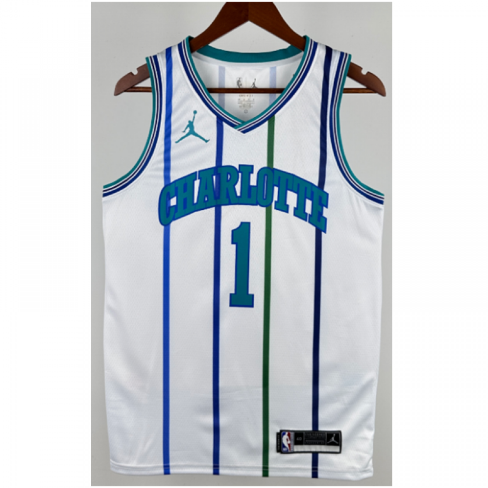 Camiseta LaMelo Ball #1 Charlotte Hornets 18/19 Classic Edition Blanco Camiseta LaMelo Ball #1 Charlotte Hornets 18/19 Classic Edition Blanco