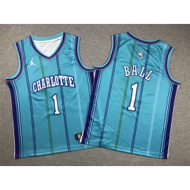 Camiseta LaMelo Ball #1 Charlotte Hornets 2024 Edición Clásico Verde Niño
