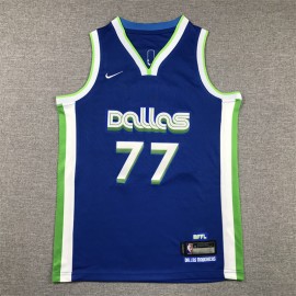 Camiseta Luka Doncic #77 Dallas Mavericks 2023 City Edition Azul Niño