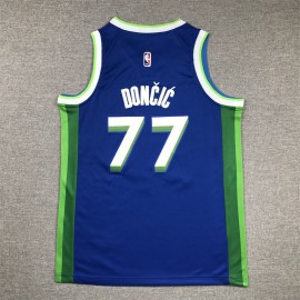 Camiseta Luka Doncic #77 Dallas Mavericks 2023 City Edition Azul Niño