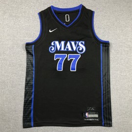 Camiseta Luka Dončić #77 Dallas Mavericks 2024 City Edition Negro Niño Camiseta Luka Dončić #77 Dallas Mavericks 2024 City Edition Negro Niño