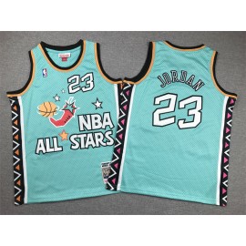 Camiseta Michael Jordan #23 All Star 1996 Azul Claro Mitchell & Ness Niño