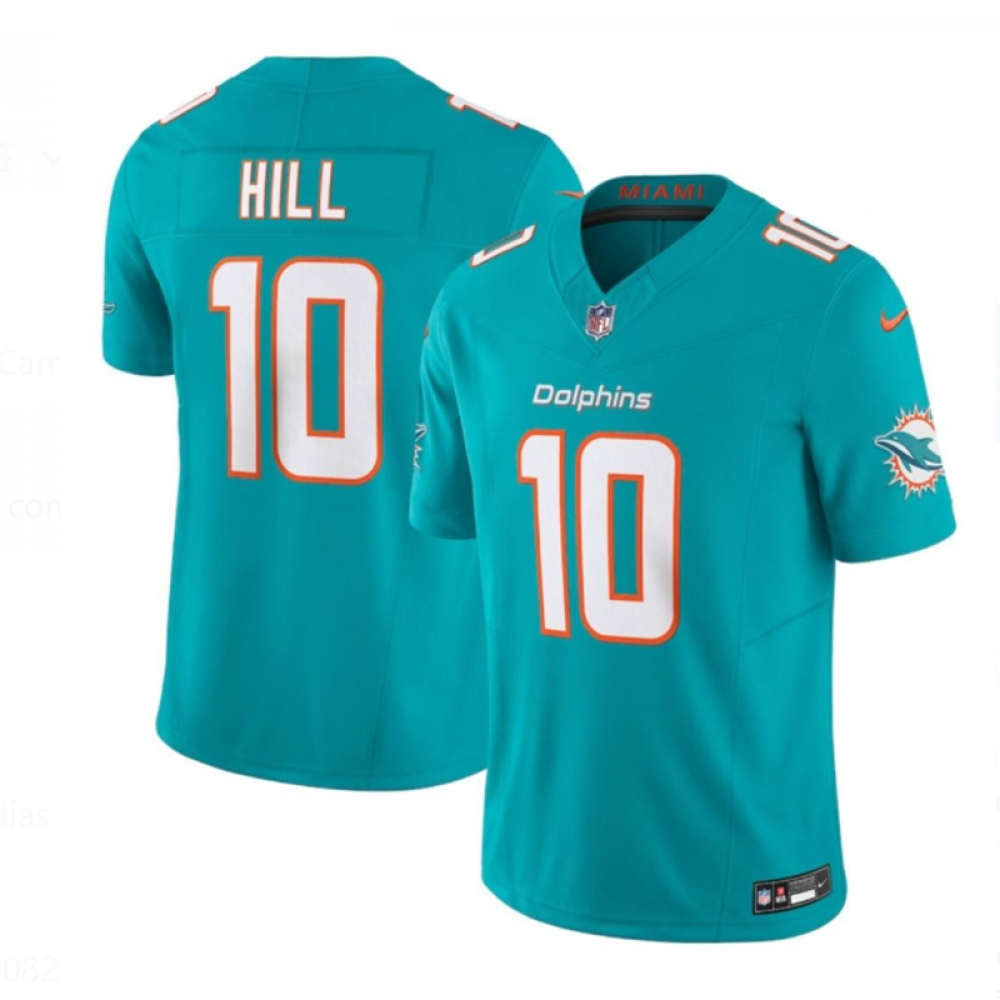Camiseta Tyreek Hill #10 Miami Dolphins 2024 Aquamarine