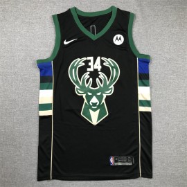 Camiseta Giannis Antetokounmpo #34 Milwaukee Bucks Negro