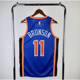 Camiseta Jalen Brunson #11 New York Knicks 2023/24 City Edition Azul Camiseta Jalen Brunson #11 New York Knicks 2023/24 City Edition Azul