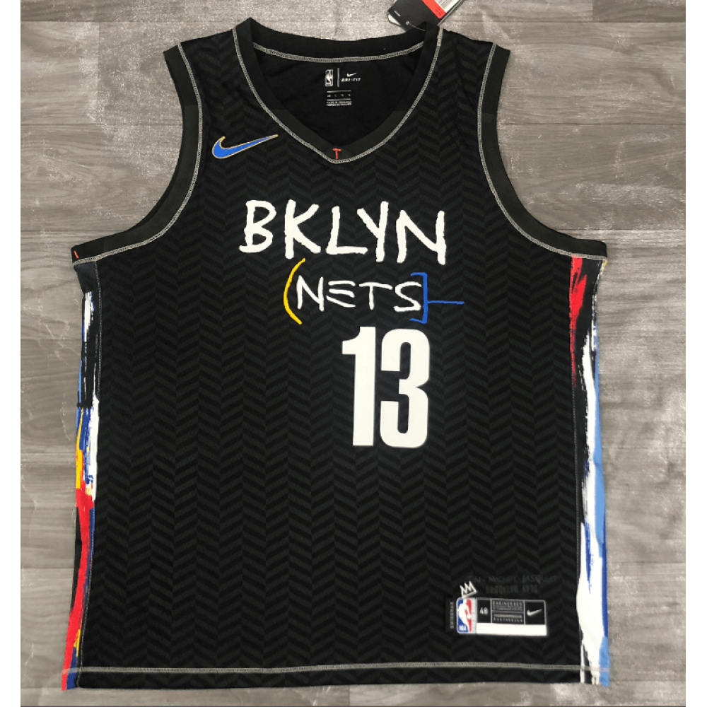 Camiseta James Harden #13 Brooklyn Nets Negro City Edition Camiseta James Harden #13 Brooklyn Nets Negro City Edition