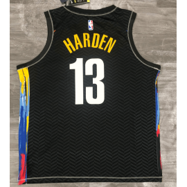 Camiseta James Harden #13 Brooklyn Nets Negro City Edition Camiseta James Harden #13 Brooklyn Nets Negro City Edition