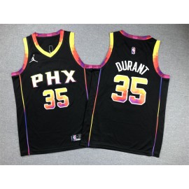 Camiseta Kevin Durant #35 Phoenix Suns Statement Edition Negro Niño