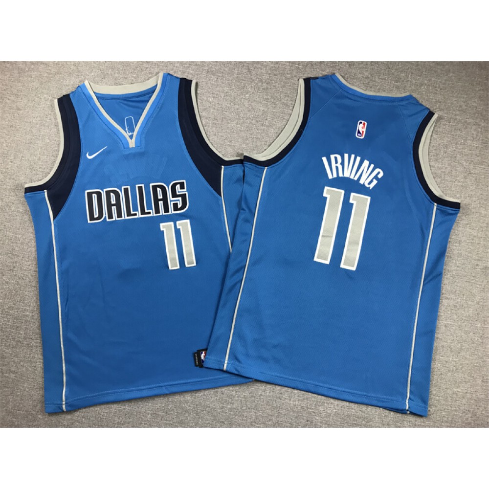 Camiseta Kyrie Irving #11 Dallas Mavericks 2023 Azul Niño Camiseta Kyrie Irving #11 Dallas Mavericks 2023 Azul Niño
