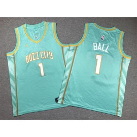 Camiseta LaMelo Ball #1 Charlotte Hornets 2024 Verde City Edition Niño
