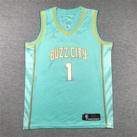 Camiseta LaMelo Ball #1 Charlotte Hornets 2024 Verde City Edition Niño Camiseta LaMelo Ball #1 Charlotte Hornets 2024 Verde City Edition Niño