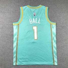 Camiseta LaMelo Ball #1 Charlotte Hornets 2024 Verde City Edition Niño Camiseta LaMelo Ball #1 Charlotte Hornets 2024 Verde City Edition Niño