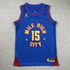 Camiseta Nikola Jokić #15 Denver Nuggets 2023 Azul City Edition Niño Camiseta Nikola Jokić #15 Denver Nuggets 2023 Azul City Edition Niño