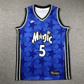 Camiseta Paolo Banchero #5 Orlando Magic Edición Clásico Azul Con Estrellas Niño