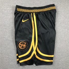Pantalon Corto Golden State Warriors 2024 City Edition Negro