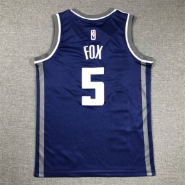 Camiseta De'Aaron Fox #5 Sacramento Kings 2024 Azul City Edition Niño Camiseta De'Aaron Fox #5 Sacramento Kings 2024 Azul City Edition Niño