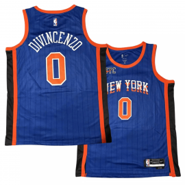 Camiseta Donte DiVincenzo #0 New York Knicks 2024 City Edition Azul