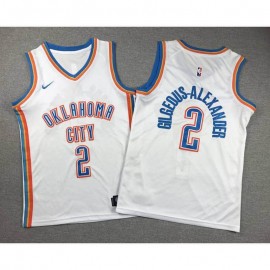 Camiseta Shai Gilgeous-Alexander #2 Oklahoma City Thunder 2024 Blanco Niño