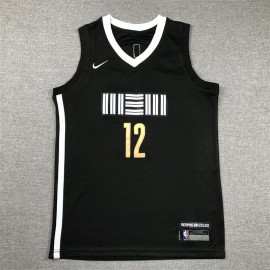 Camiseta Ja Morant #12 Memphis Grizzlies 2024 Negro City Edition Niño Camiseta Ja Morant #12 Memphis Grizzlies 2024 Negro City Edition Niño
