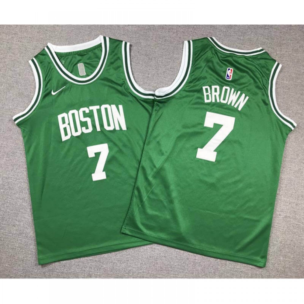 Camiseta Jaylen Brown #7 Boston Celtics Verde Niño Camiseta Jaylen Brown #7 Boston Celtics Verde Niño