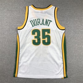 Camiseta Kevin Durant #35 Seattle Super Sonics Blanco Edición Clasico Niño Camiseta Kevin Durant #35 Seattle Super Sonics Blanco Edición Clasico Niño