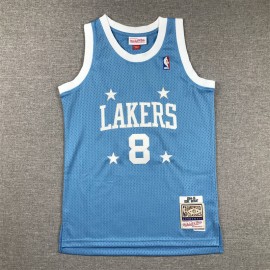 Camiseta Kobe Bryant #8 Los Angeles Lakers Azul Retro Niño Camiseta Kobe Bryant #8 Los Angeles Lakers Azul Retro Niño