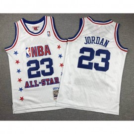 Camiseta Michael Jordan #23 All Star 1989 Blanco Retro Niño