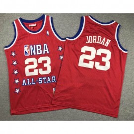 Camiseta Michael Jordan #23 All Star 1989 Rojo Retro Niño