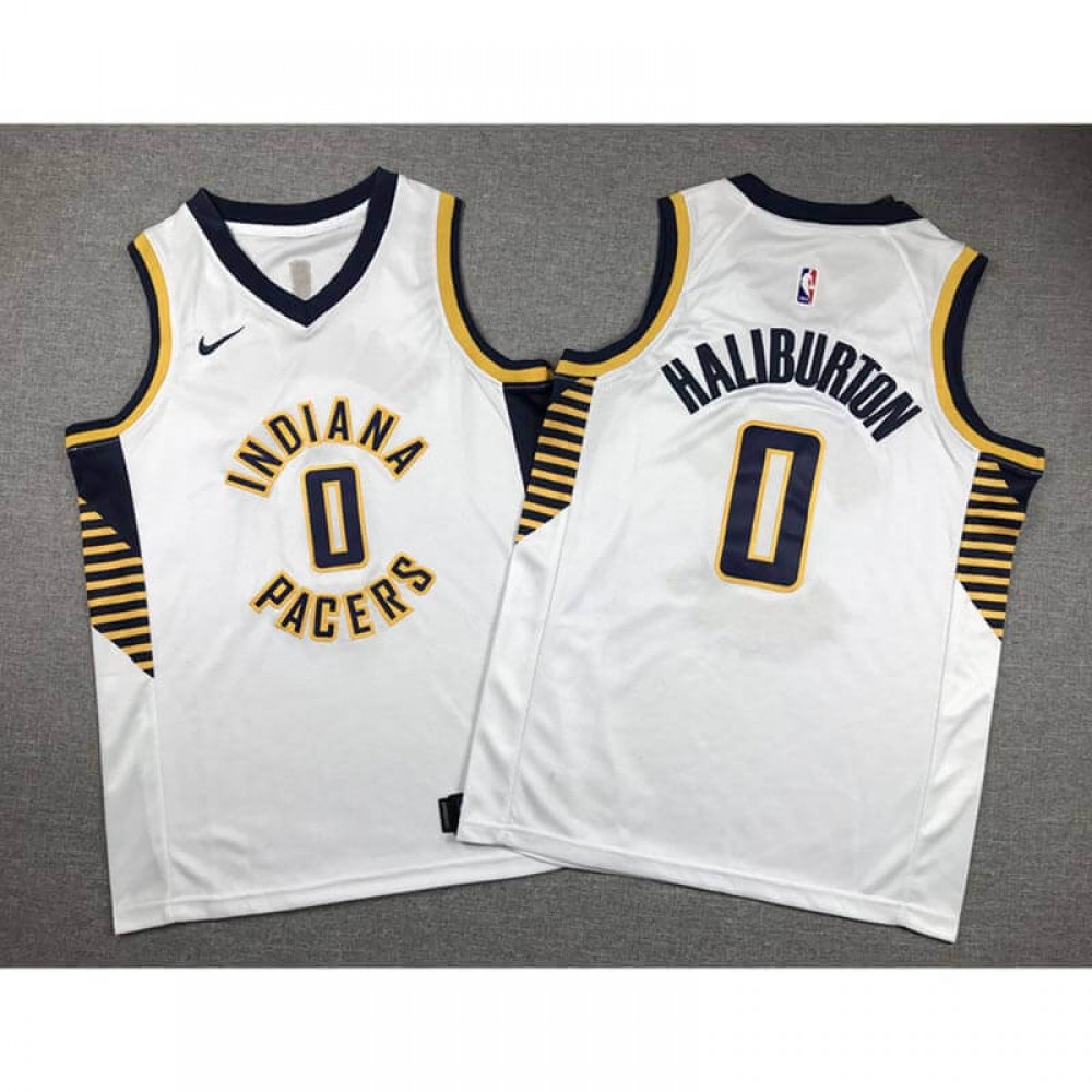 Camiseta Tyrese Haliburton #0 Indiana Pacers 2024 Blanco Niño Camiseta Tyrese Haliburton #0 Indiana Pacers 2024 Blanco Niño