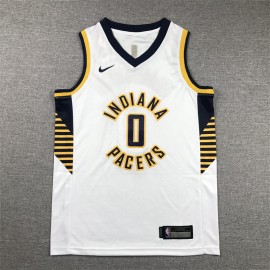 Camiseta Tyrese Haliburton #0 Indiana Pacers 2024 Blanco Niño Camiseta Tyrese Haliburton #0 Indiana Pacers 2024 Blanco Niño