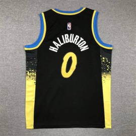 Camiseta Tyrese Haliburton #0 Indiana Pacers 2024 Negro City Edition Niño Camiseta Tyrese Haliburton #0 Indiana Pacers 2024 Negro City Edition Niño
