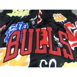 Pantalón Corto De Bolsillo Chicago Bulls 2024 Grafiti Negro Pantalón Corto De Bolsillo Chicago Bulls 2024 Grafiti Negro