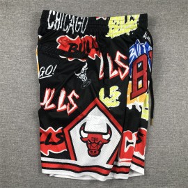 Pantalón Corto De Bolsillo Chicago Bulls 2024 Grafiti Negro Pantalón Corto De Bolsillo Chicago Bulls 2024 Grafiti Negro