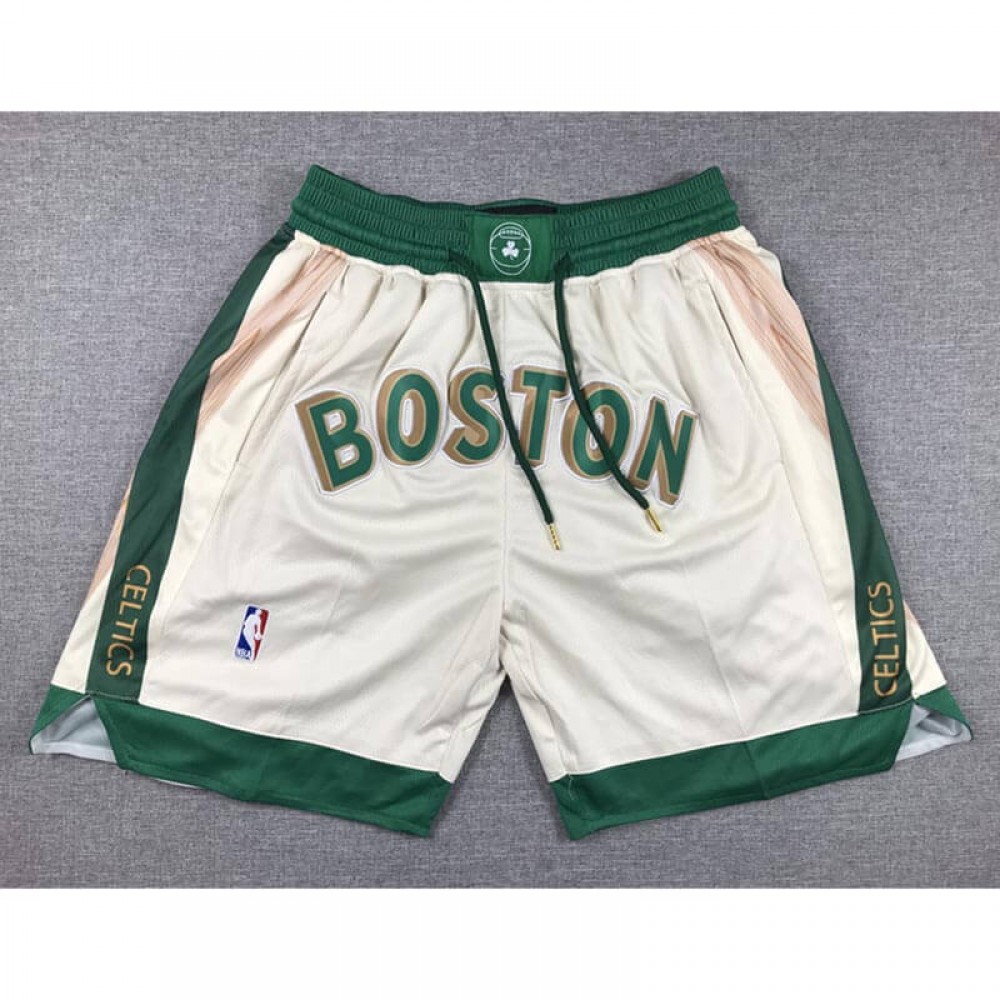 Pantalón Corto De Bolsillo Boston Celtics 2024 Beige City Edition