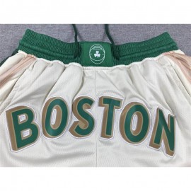 Pantalón Corto De Bolsillo Boston Celtics 2024 Beige City Edition