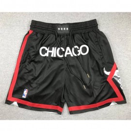 Pantalón Corto De Bolsillo Chicago Bulls 2024 Negro City Edition
