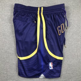 Pantalón Corto De Bolsillo Golden State Warriors 2024 Azul Oscuro Statement Edition